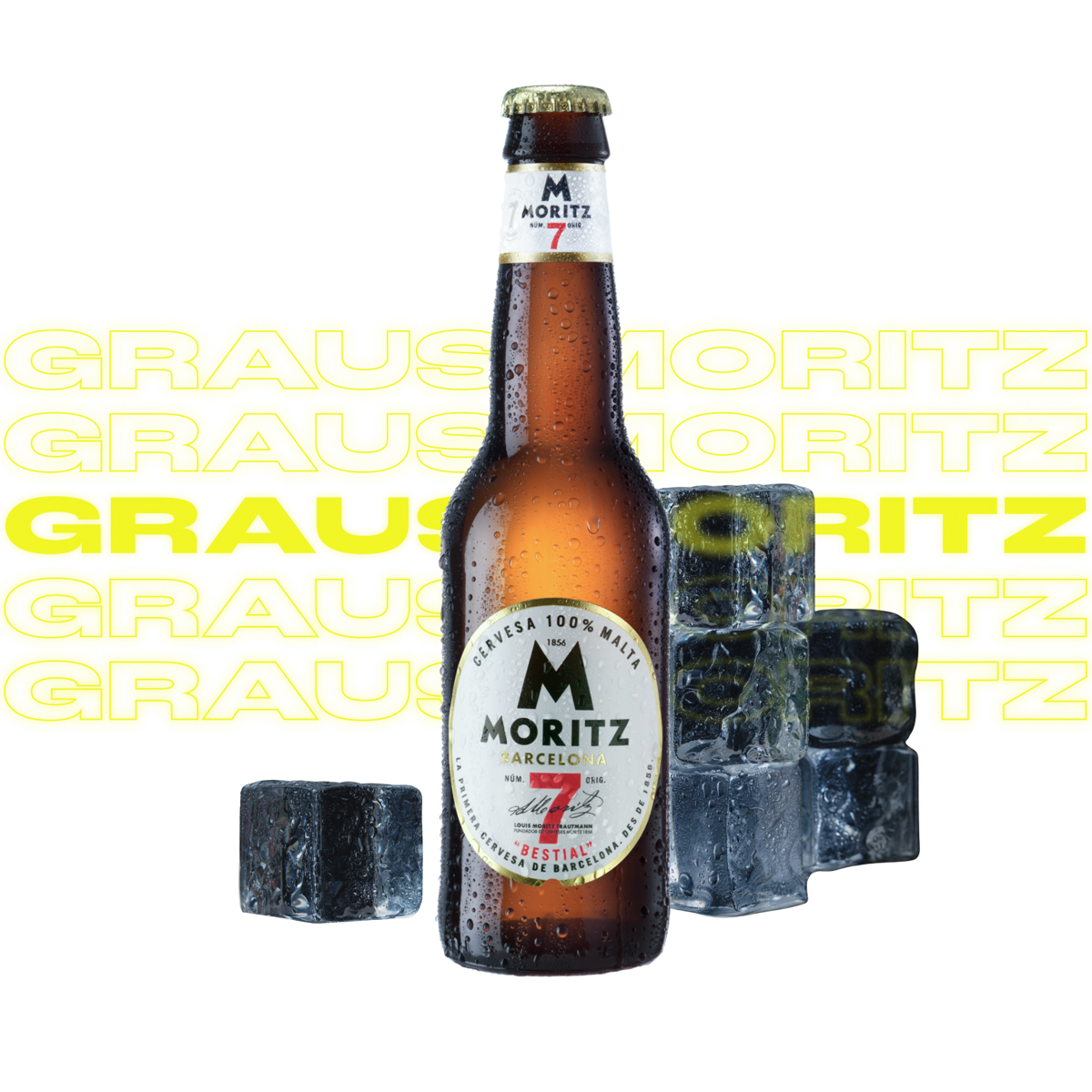Graus Moritz, acción de real time data de Moritz Barcelona contra las olas de calor
